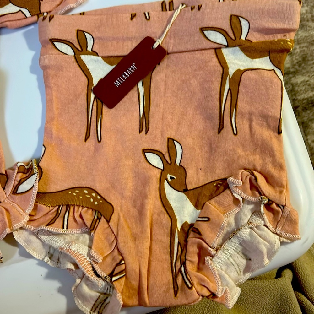 Milkbarn deer bloomers 3-6m new
